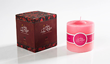 Caixa Embalagem Vela Aromática Rosas Linha Clean